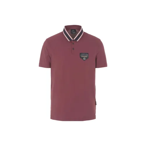 ARMANI EXCHANGE Мужское Поло Бордового Цвета