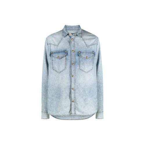 VERSACE JEANS COUTURE SS24 Рубашка Мужская Синяя