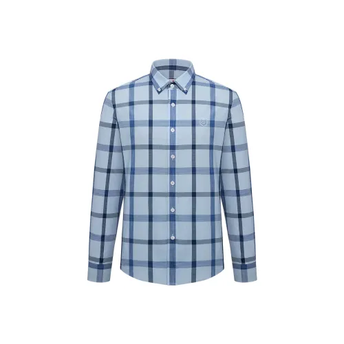 GY Goldlion Blue Men's Shirts GY Goldlion Синий Мужские Рубашки