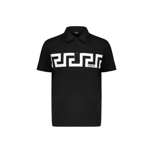 VERSACE Мужская черная поло