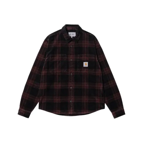 Carhartt WIP Темно-красные Мужские Рубашки