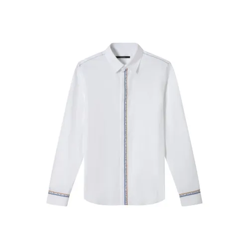 DAVID NAMAN Белая унисекс рубашка