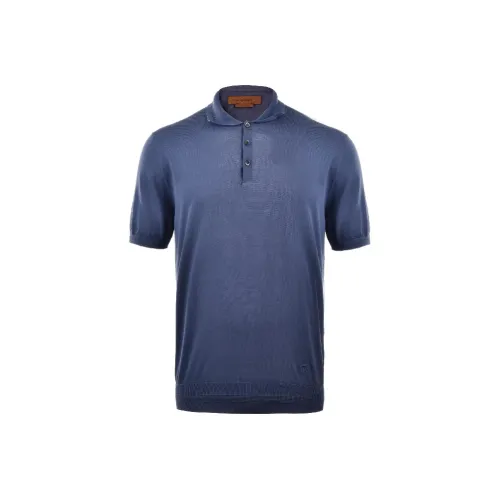 Corneliani Мужская поло синего цвета