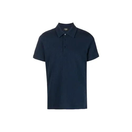 FENDI SS23 Поло Мужское Морской Синий