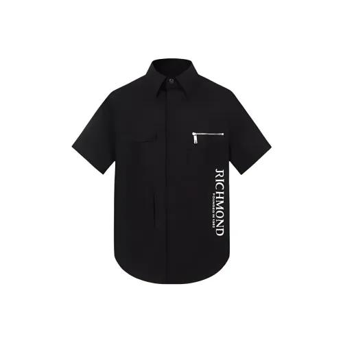 JOHN RICHMOND SS24 Рубашка Мужская Черная