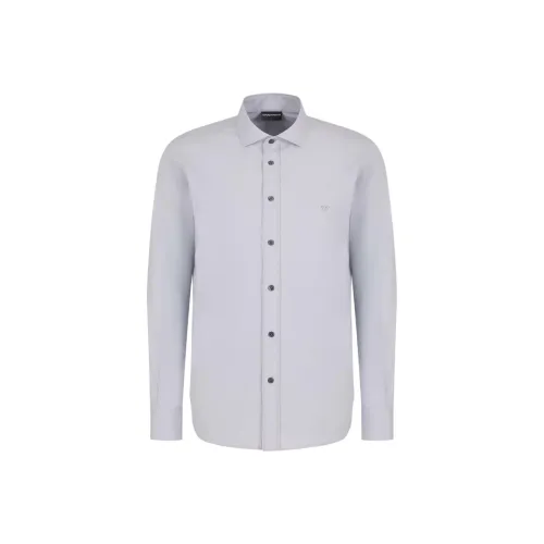 EMPORIO ARMANI FW24 Рубашка Мужская Светло-Синяя