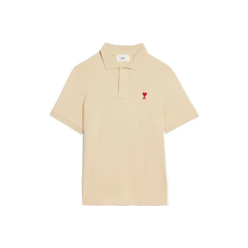 AMIPARIS Поло Унисекс Бежевый