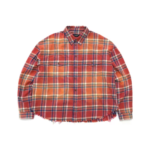 Far Archive FW24 Оранжевый Красный Мужская Рубашка