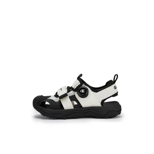 Champion Kids Slip-resistant Anti-KICK Abrasion-resistant Breathable Children's Sandals Black White Children's