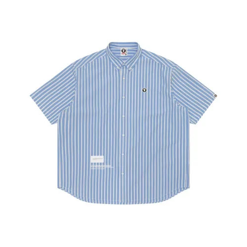 AAPE Синий BLA Мужские Рубашки