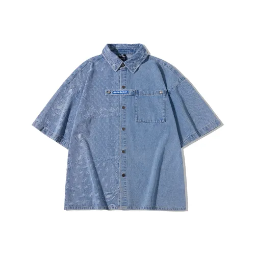 ROCAWEAR Винтажный деним синий Унисекс Рубашки