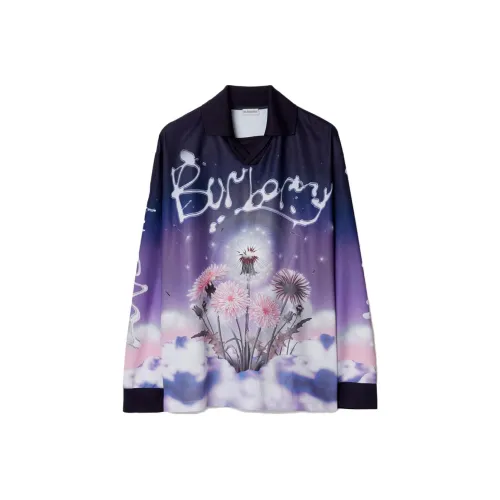 Burberry Поло Мужское Фиолетовое