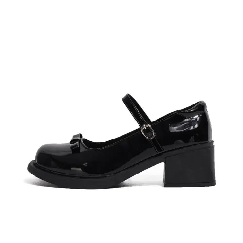 Be Good Грубый каблук Туфли Мэри Джейн 5 см Женские Набор в подарочной коробке