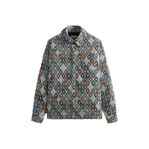 KITH FW24 Kilim Mosaic Brixton Рубашка Мужская без рисунка Ткань Fine