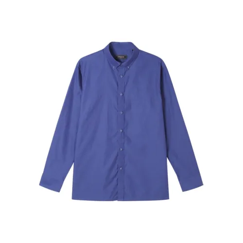 YOUNGOR Серый Синий Мужская Рубашка