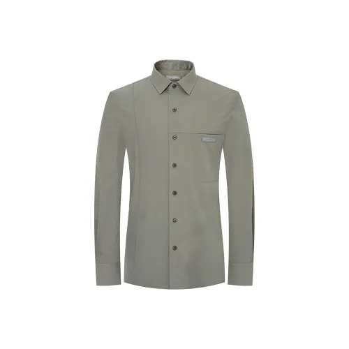 SAINT ANGELO Рубашка Мужская Серый Зеленый