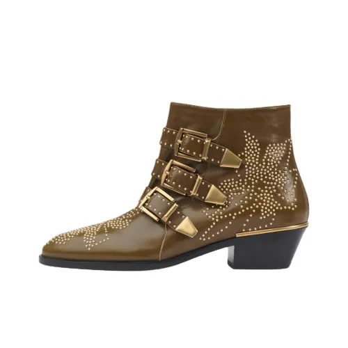 Chloe Susanna Botильоны 4CM Женские Темный хаки