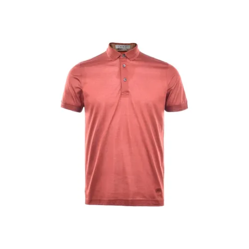 Corneliani Поло Мужское Оранжевое Красное