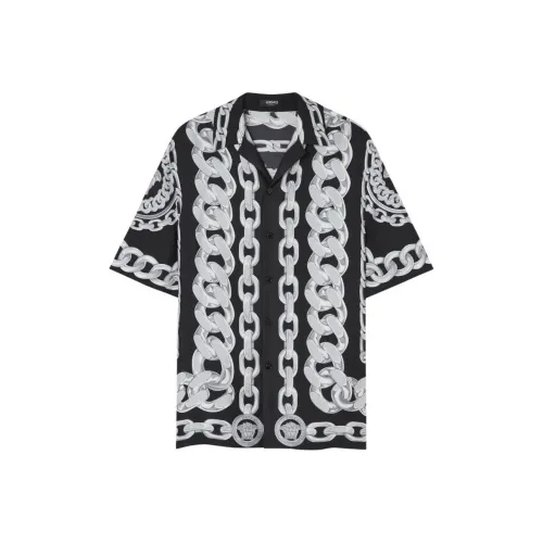 VERSACE FW24 Рубашка Мужская Черно-Белая