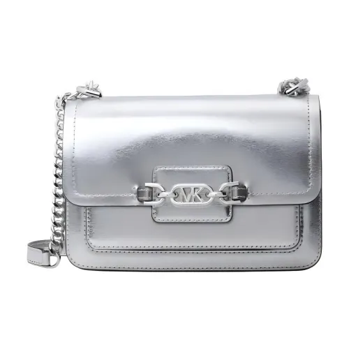 MICHAEL KORS Heather Кожа Курьерская Сумка Сумка через плечо Сумка на плечо Женская Silver