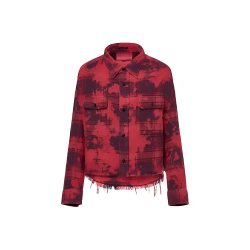 R13 SS24 Рубашка Унисекс Sunset Red Клетка