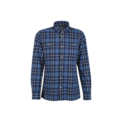 BARBOUR Мужские рубашки морского синего цвета