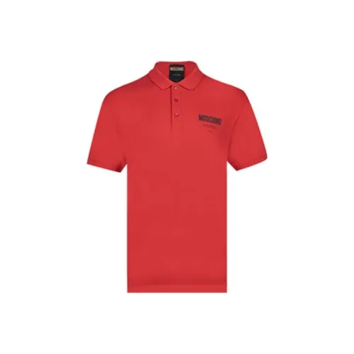 MOSCHINO Мужская рубашка поло красного цвета