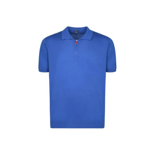 KITON Электрический Синий Мужская Поло