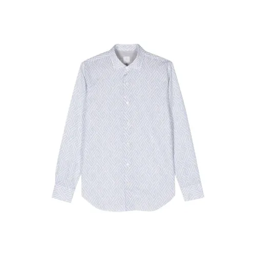 Eleventy FIRSTCLASS Made IN Italy SS24 Рубашка Мужская Синяя