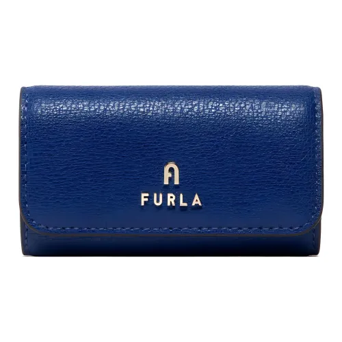 Furla Кожа Кошелек Key Pouch Маленький Женский Синий