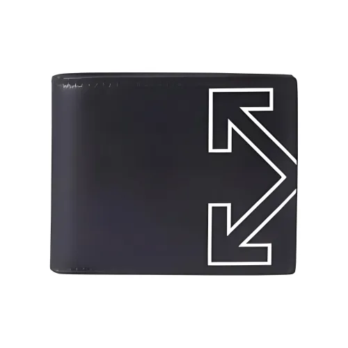 OFF Белый Телячья кожа Кошелек Мужской Черный