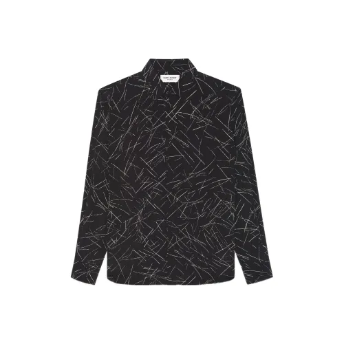 SAINT LAURENT Рубашка Мужская Черная