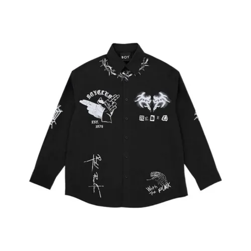 BOY LONDON Черные Унисекс Рубашки