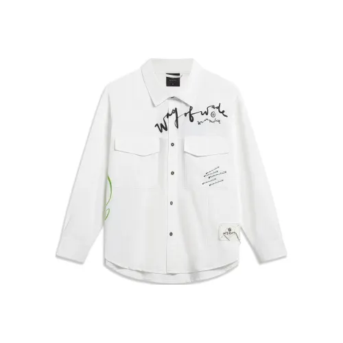 LINING Рубашка Унисекс Стандартная Белая