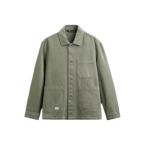 ZARA Зеленые Мужские Рубашки