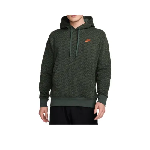 Nike Sportswear Club Флис Толстовка Мужская Винтаж Зеленый