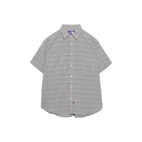 THE NORTH FACE PURPLE LABEL Клетка Dobby Field S S Рубашка Мужская Светло-Серый