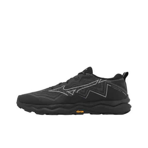 Mizuno Wave Daichi 9 Slip-Resistant Abrasion-Resistant Low-Top Trail Running Shoes Men's Black Мицубо Wave Daichi 9 Противоскользящие Устойчивые к Износу Низкие Кроссовки для Беговых Пути Мужские Черные