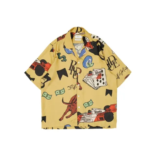RHUDE Земляной Желтый Мужские Рубашки