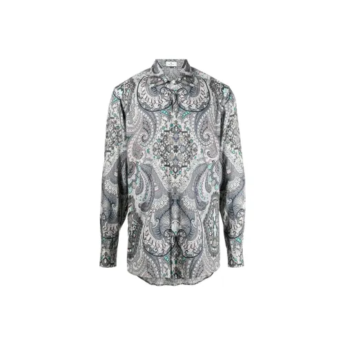 ETRO Серые Мужские Рубашки