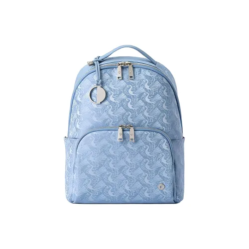 SAMSONITE LIBRA 2,0 Ткань Рюкзак Средний Женский Синий С принтом