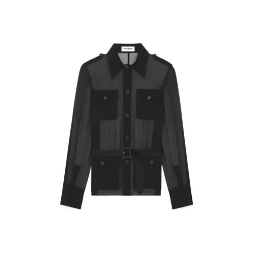 SAINT LAURENT SS24 Рубашка Мужская Черная