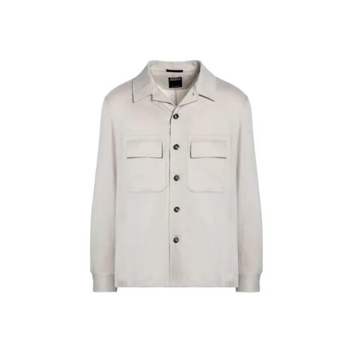 Ermenegildo Zegna Серые Мужские Рубашки