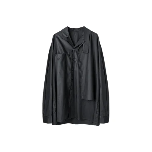 HUANXIANGZHE Черная унисекс рубашка