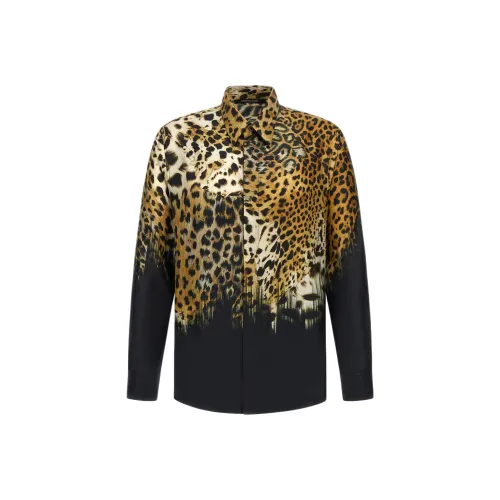 Roberto Cavalli SS24 Рубашка Мужская Черная