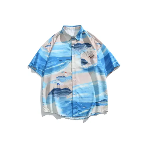 NAXUSTO Рубашка Унисекс Пляж Океан