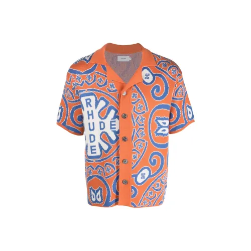 RHUDE Orange Мужские Рубашки