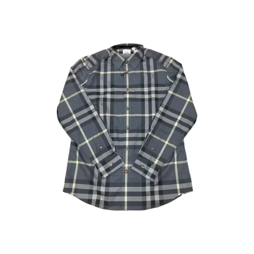 Burberry Светло-Синие Мужские Рубашки