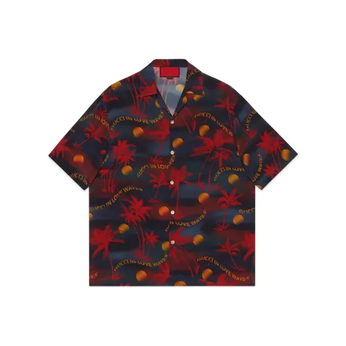 GUCCI Love Parade Red Men's Shirts GUCCI Love Parade Красные Мужские Рубашки