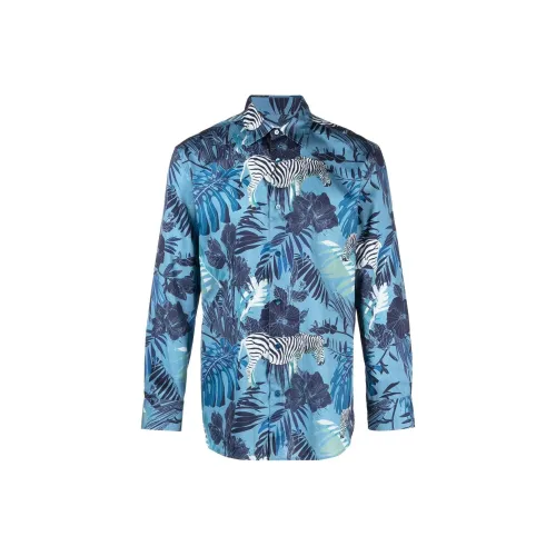 ETRO Мужские Синие Рубашки